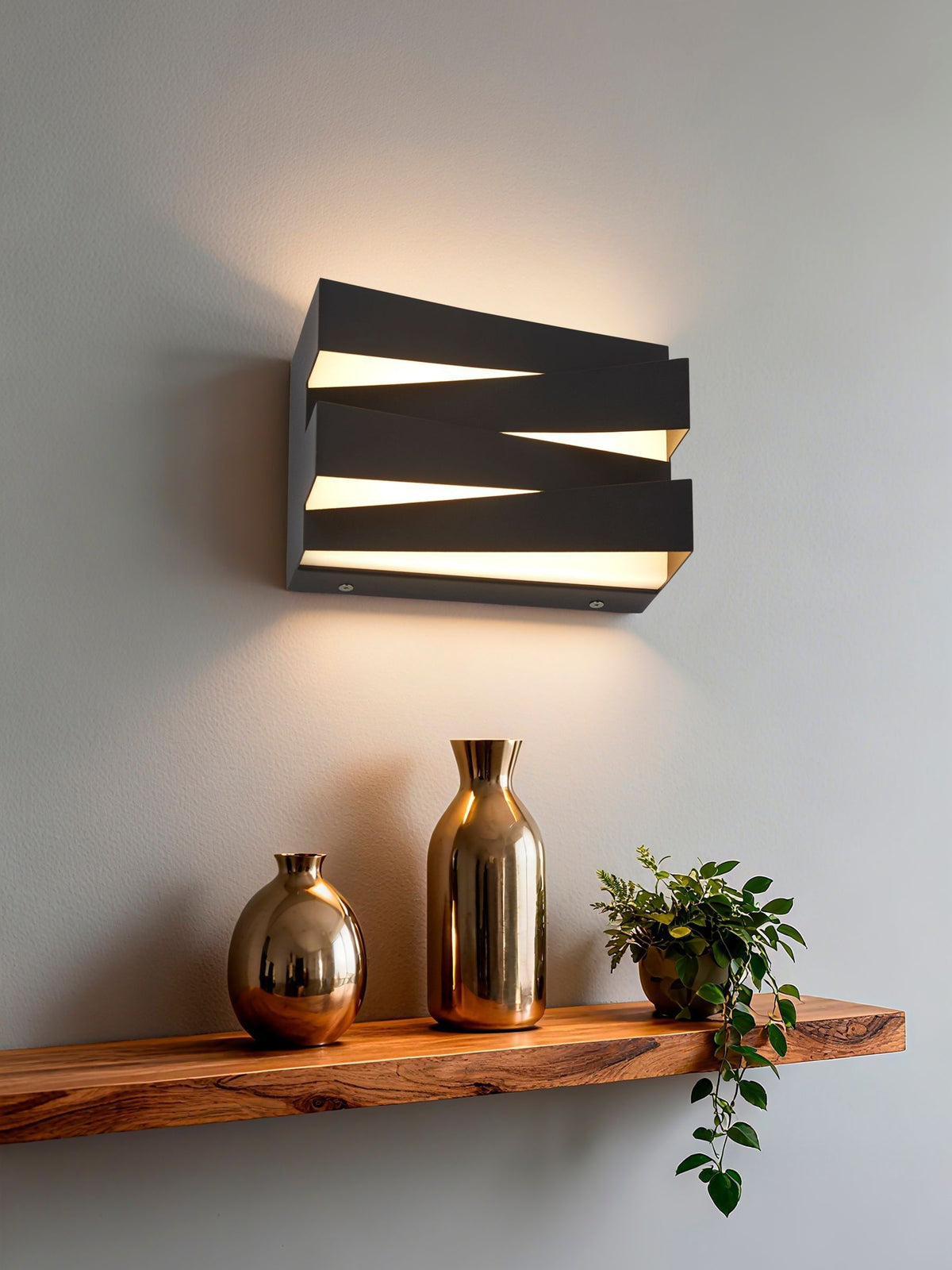 Searchlight Black Arran LED wall light 12.5x20cm, imported from the UK