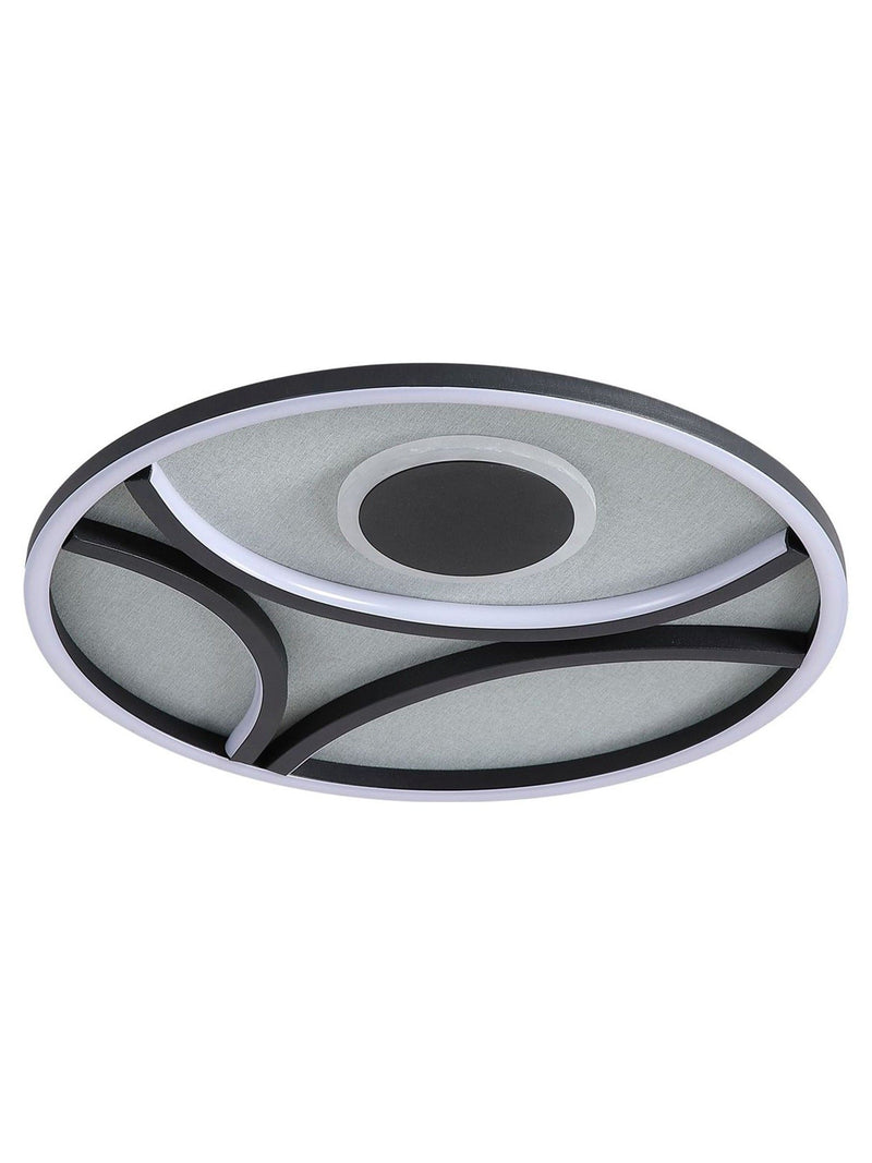 Searchlight Black Pau LED flush ceiling light 39cm - British product
