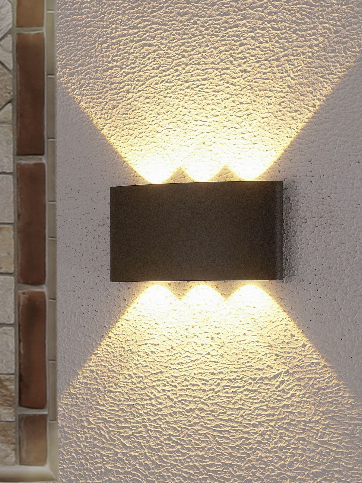 Searchlight FINKLE LED outdoor wall light sand black finish, UK version
