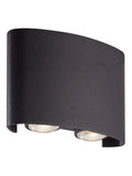 Searchlight FINKLE LED outdoor wall light black aluminium, UK version