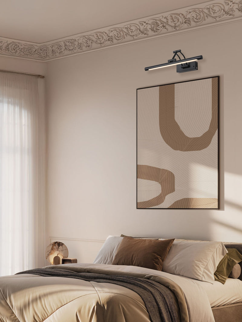 Searchlight Black Massy rechargeable wall lamp, UK version