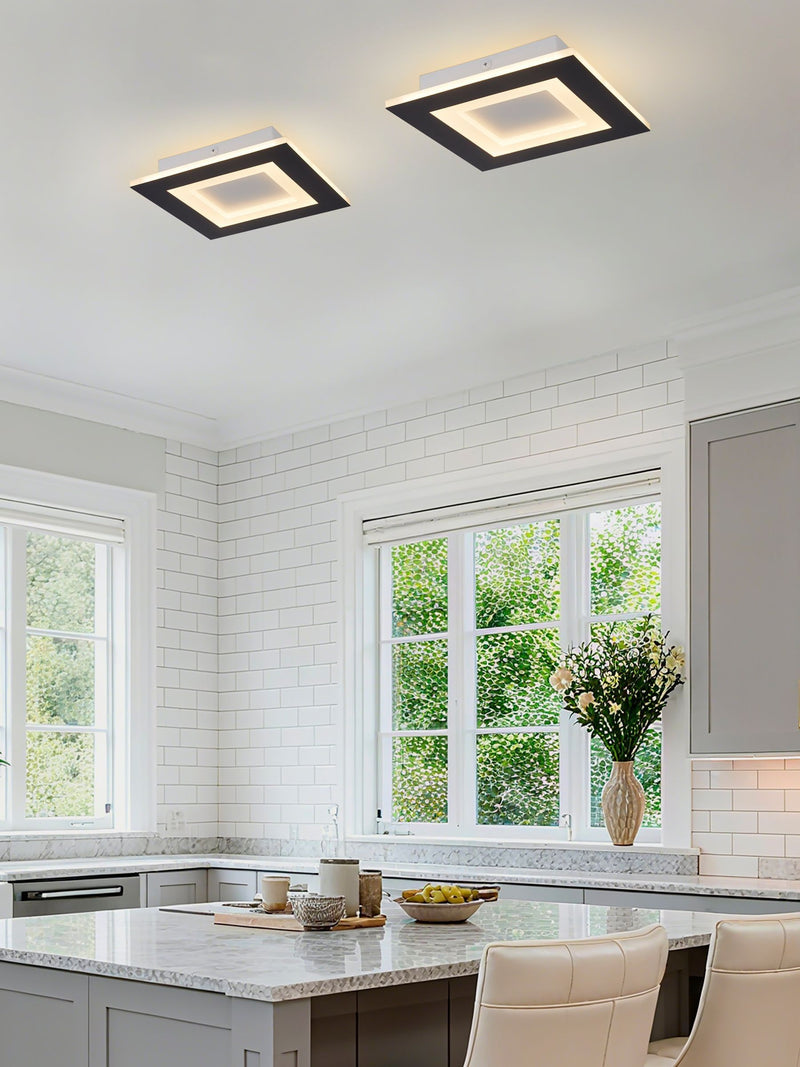 Searchlight Black Chance LED flush ceiling light 39cm (British brand)