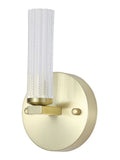 Searchlight Brass Della LED wall light, UK version
