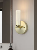 Searchlight Brass Della LED wall light, UK version