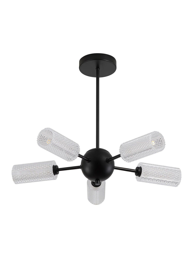 Searchlight Black Maxwell ceiling light with five shades - British product