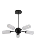 Searchlight Black Maxwell ceiling light with five shades - British product