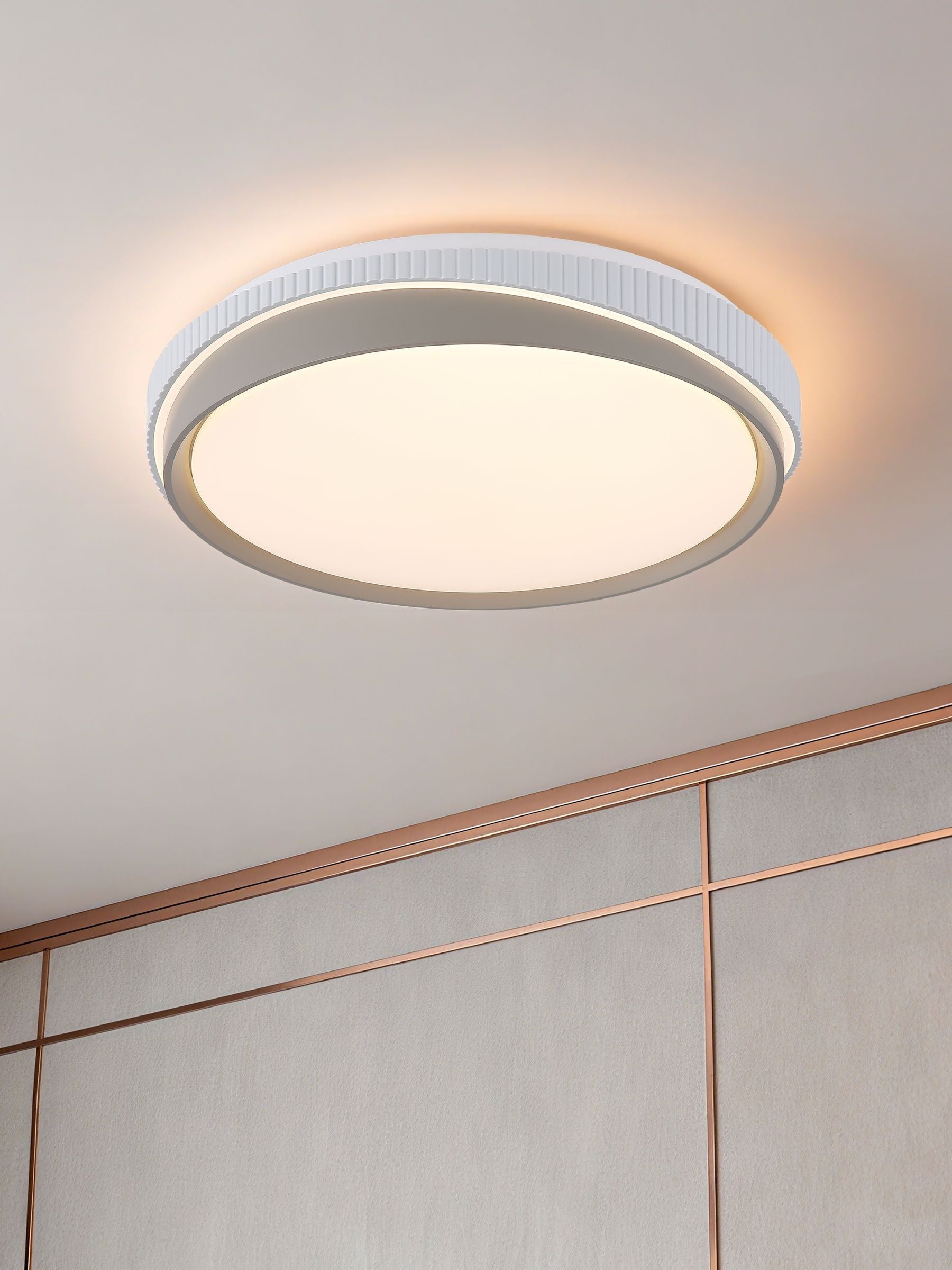 Searchlight Ivan LED flush ceiling light 39cm warm white - British product