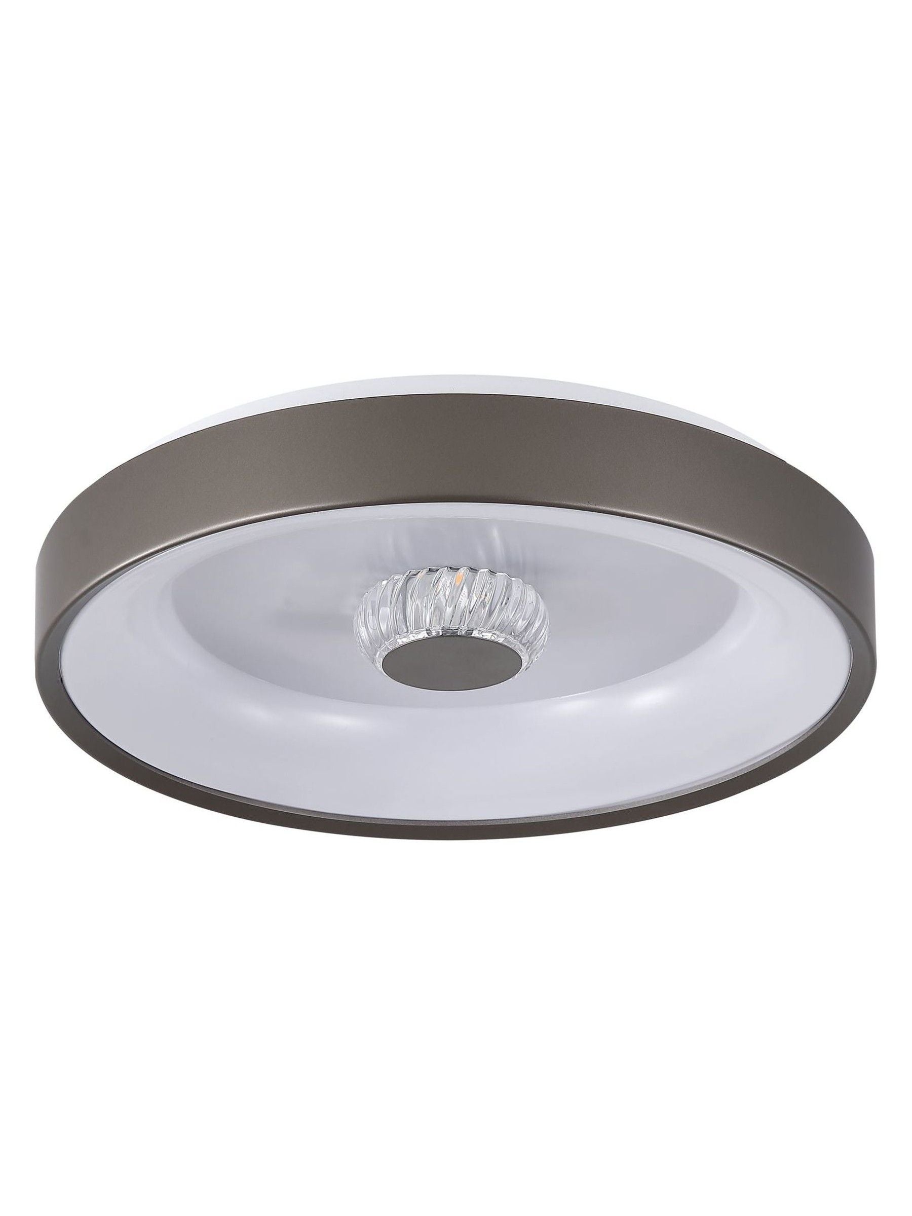 Searchlight Brown Jude LED flush ceiling light 38.5cm, UK version