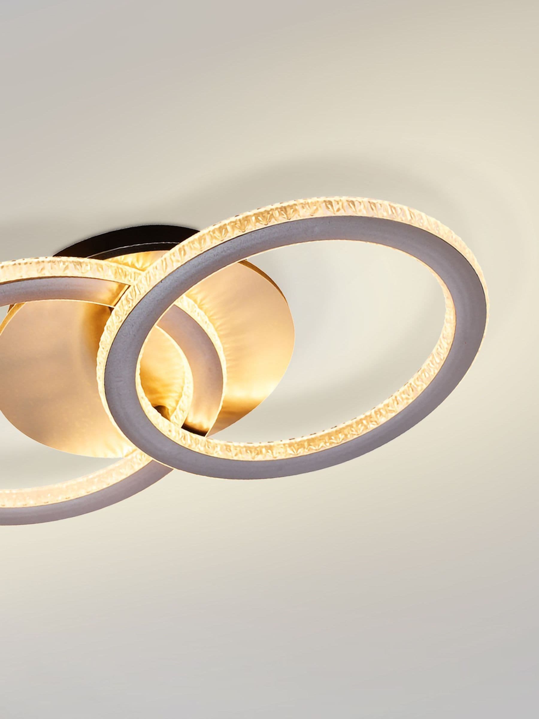Searchlight flush ceiling light with LED dimming, UK version