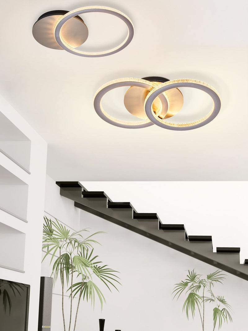 Searchlight flush ceiling light with LED dimming, UK version