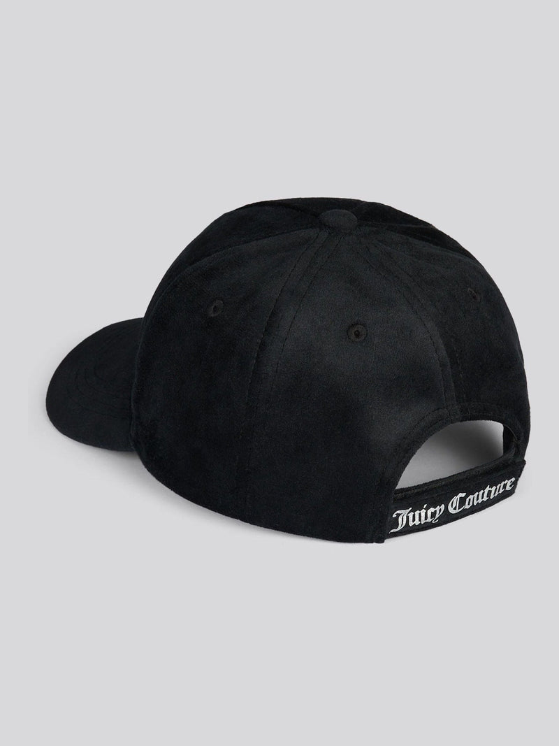 Juicy Couture black daydreamer velour cap, UK version