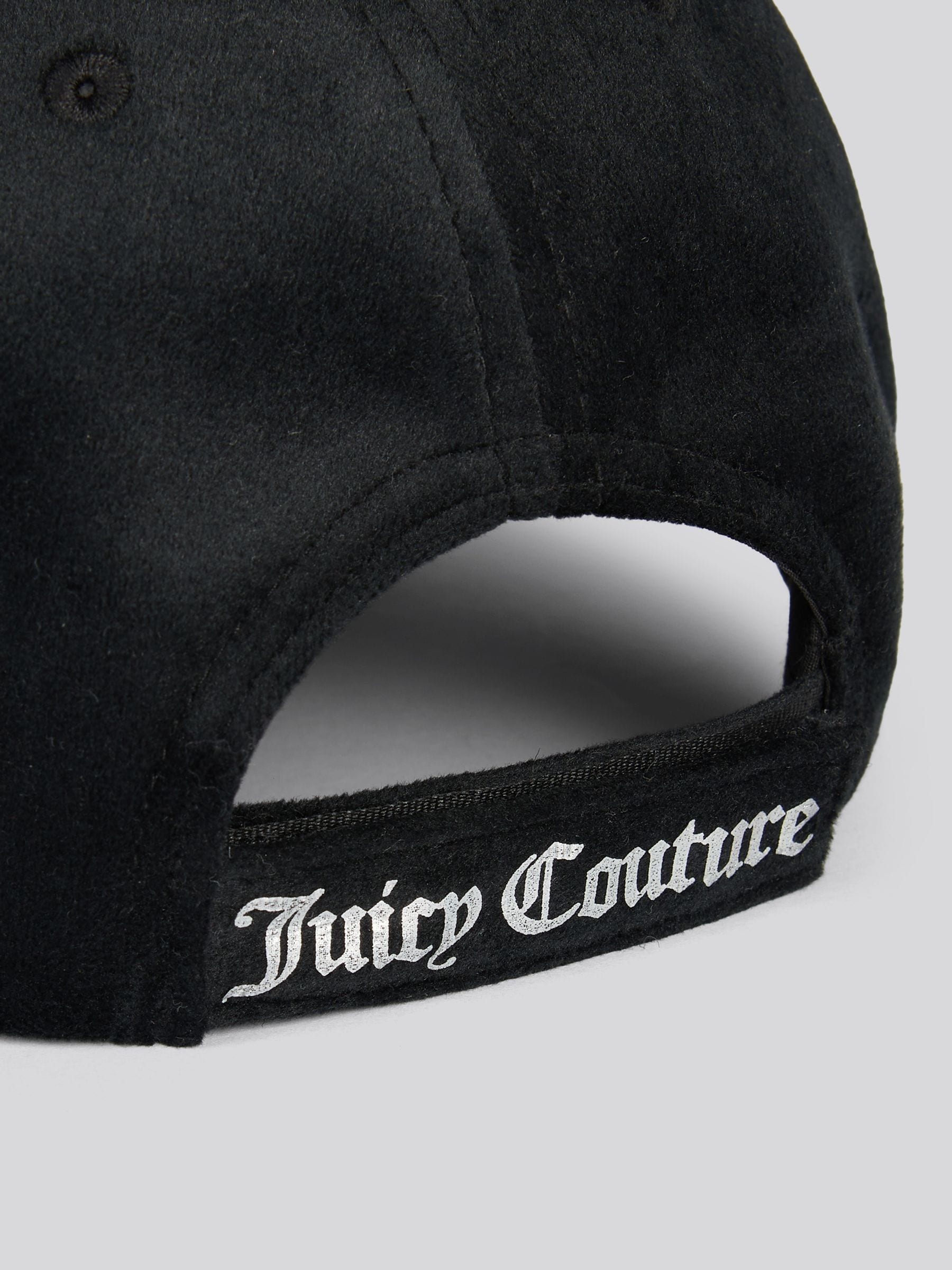 Juicy Couture black daydreamer velour cap, UK version