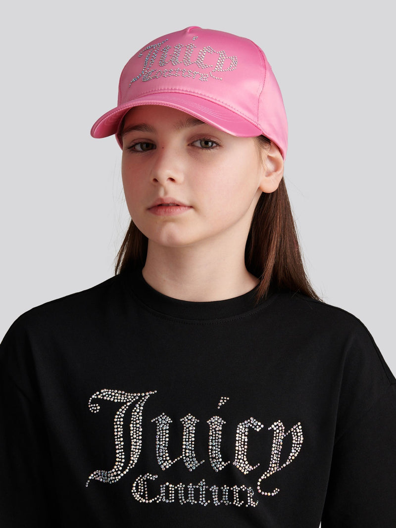 Juicy Couture pink diamante bow cap - British product