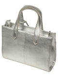Pure Luxuries London Tatiana silver leather crossbody bag, imported from the UK