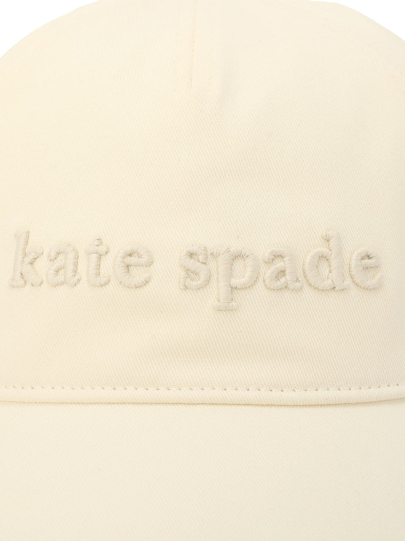 Kate Spade New York embroidered baseball cap white, UK version