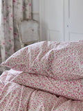 Shabby Chic set of 2 vintage ditsy pink pillowcases, UK version