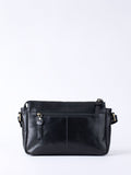 Lakeland Leather black Waverton woven cross-body bag - British product