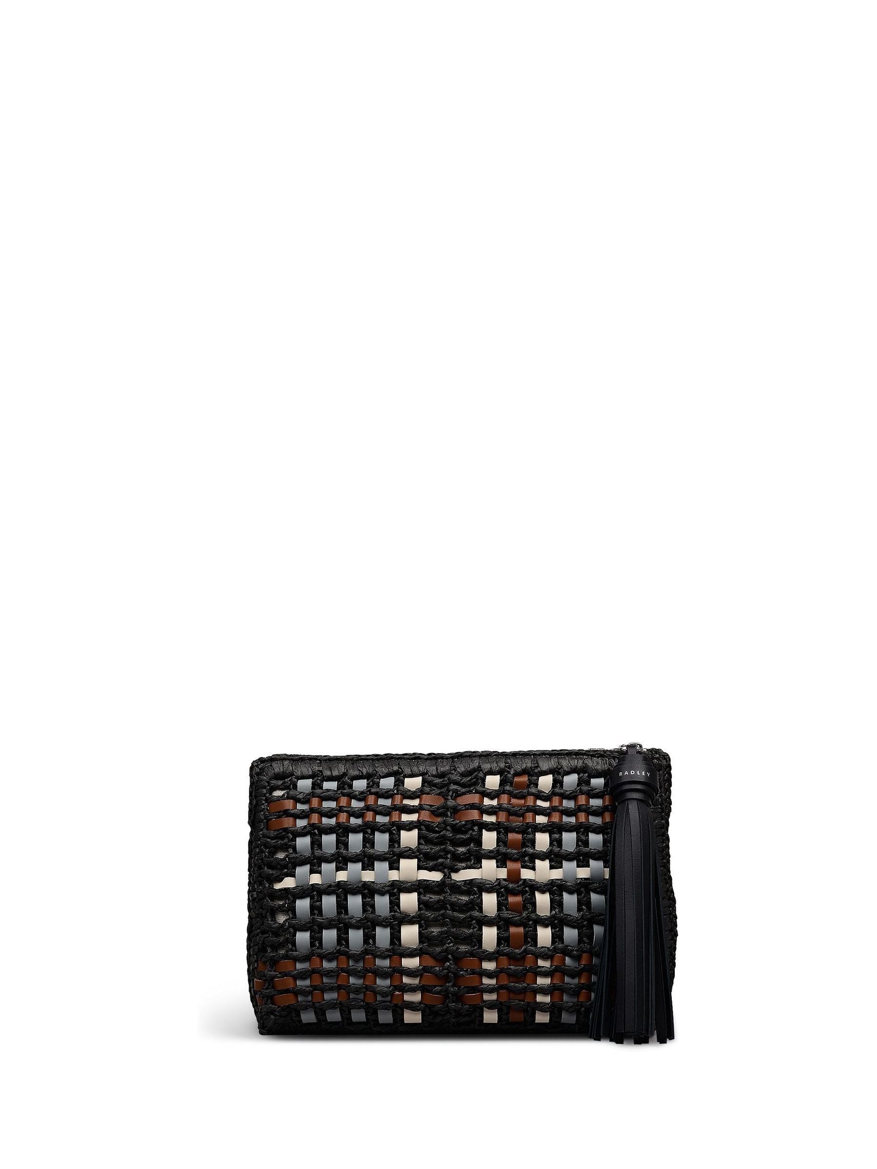 Radley The Camden raffia check pouch (British brand)