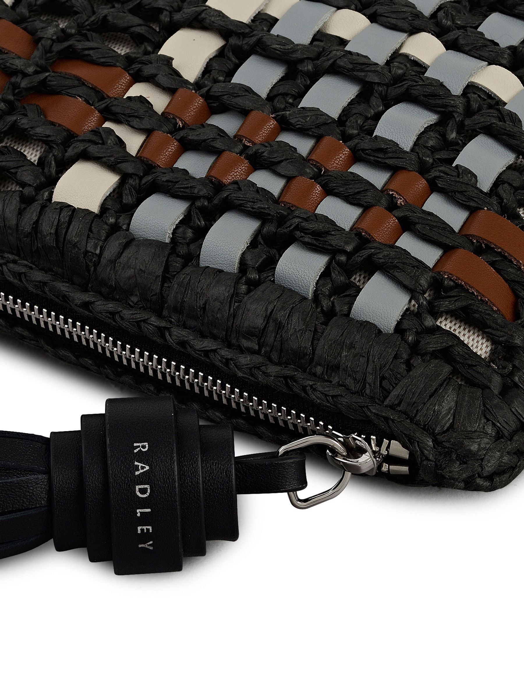 Radley The Camden raffia check pouch (British brand)
