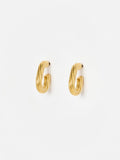 Oliver Bonas gold tone etched oval hoop earrings, UK version