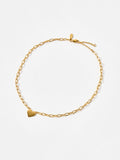 Oliver Bonas Talula gold-tone stainless steel heart pendant necklace, imported from the UK