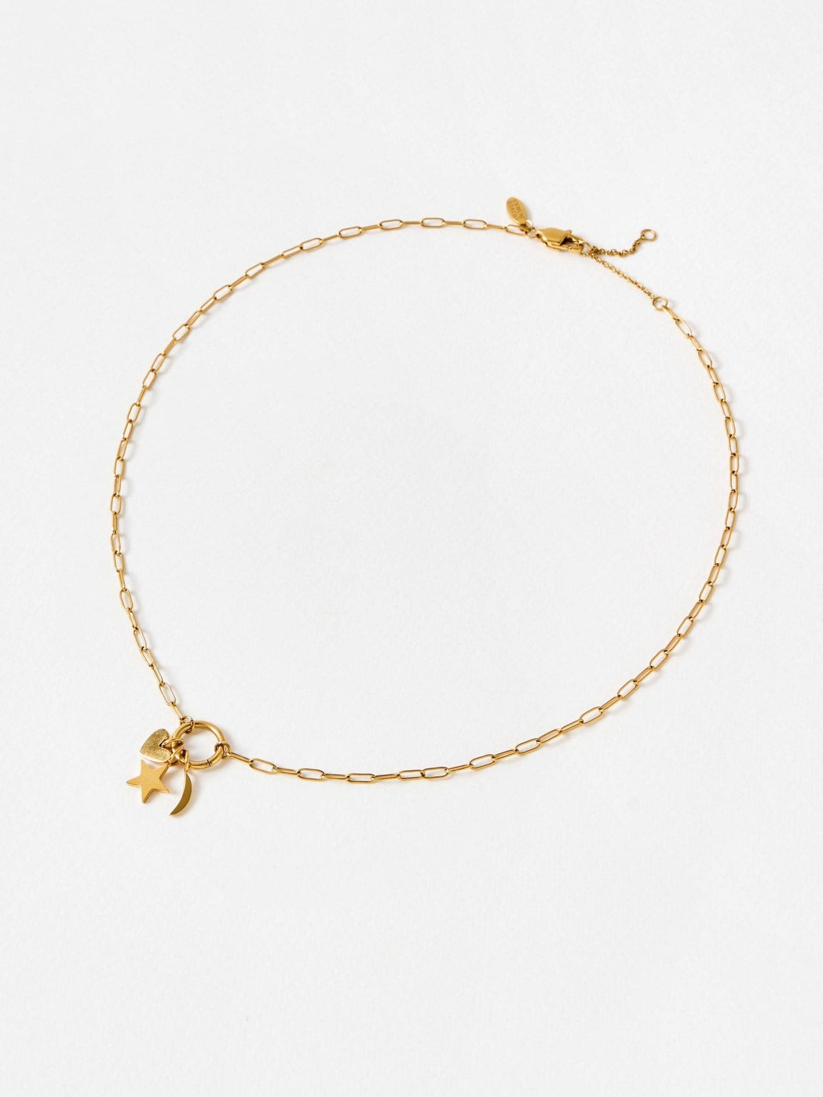 Oliver Bonas gold charm necklace, UK version