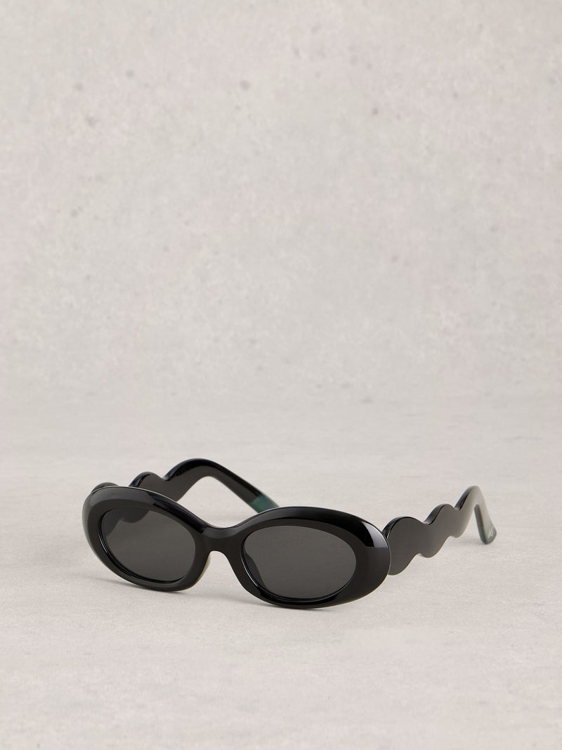 White Stuff black slim sunglasses, imported from the UK
