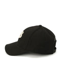 AllSaints black Gothic AS Logo baseball cap, imported from the UK