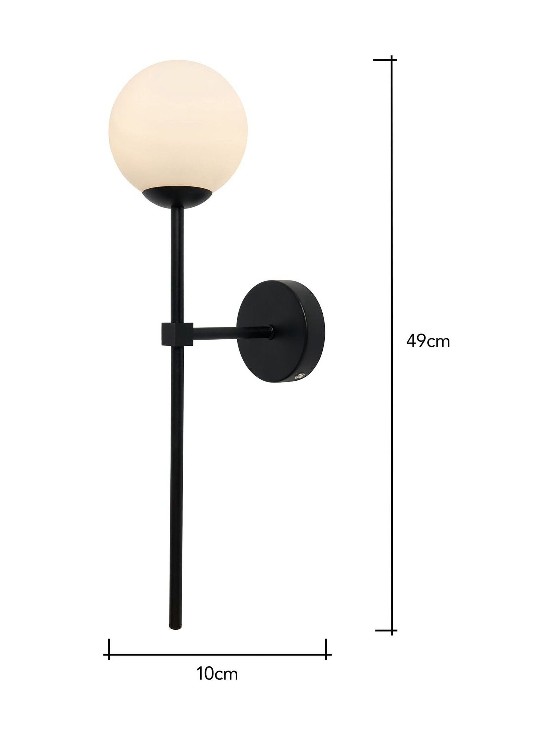 BHS satin brass USB-C rechargeable wall light, UK version