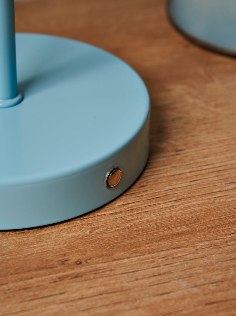 BHS blue dome rechargeable table lamp with USB-C - British product