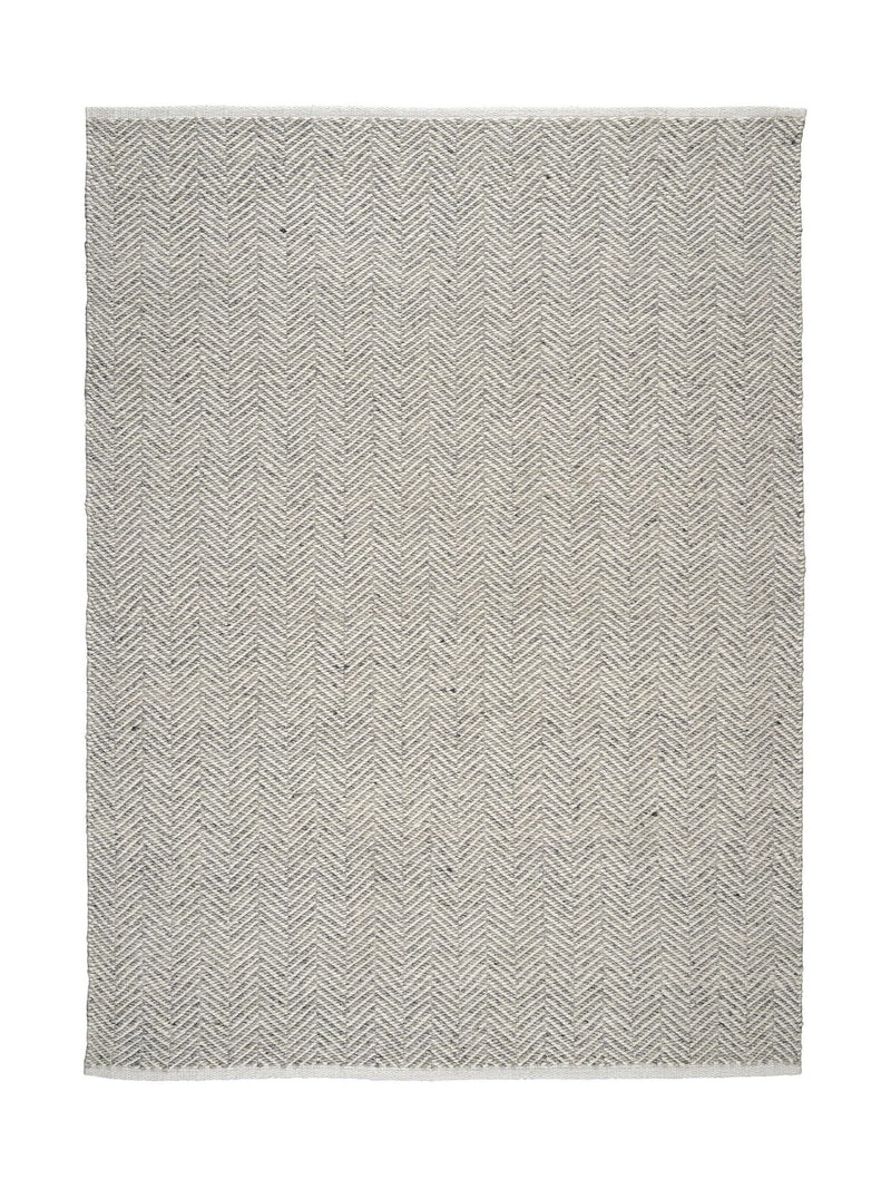 Cotswold Company grey Milton wool rug herringbone design (British brand)
