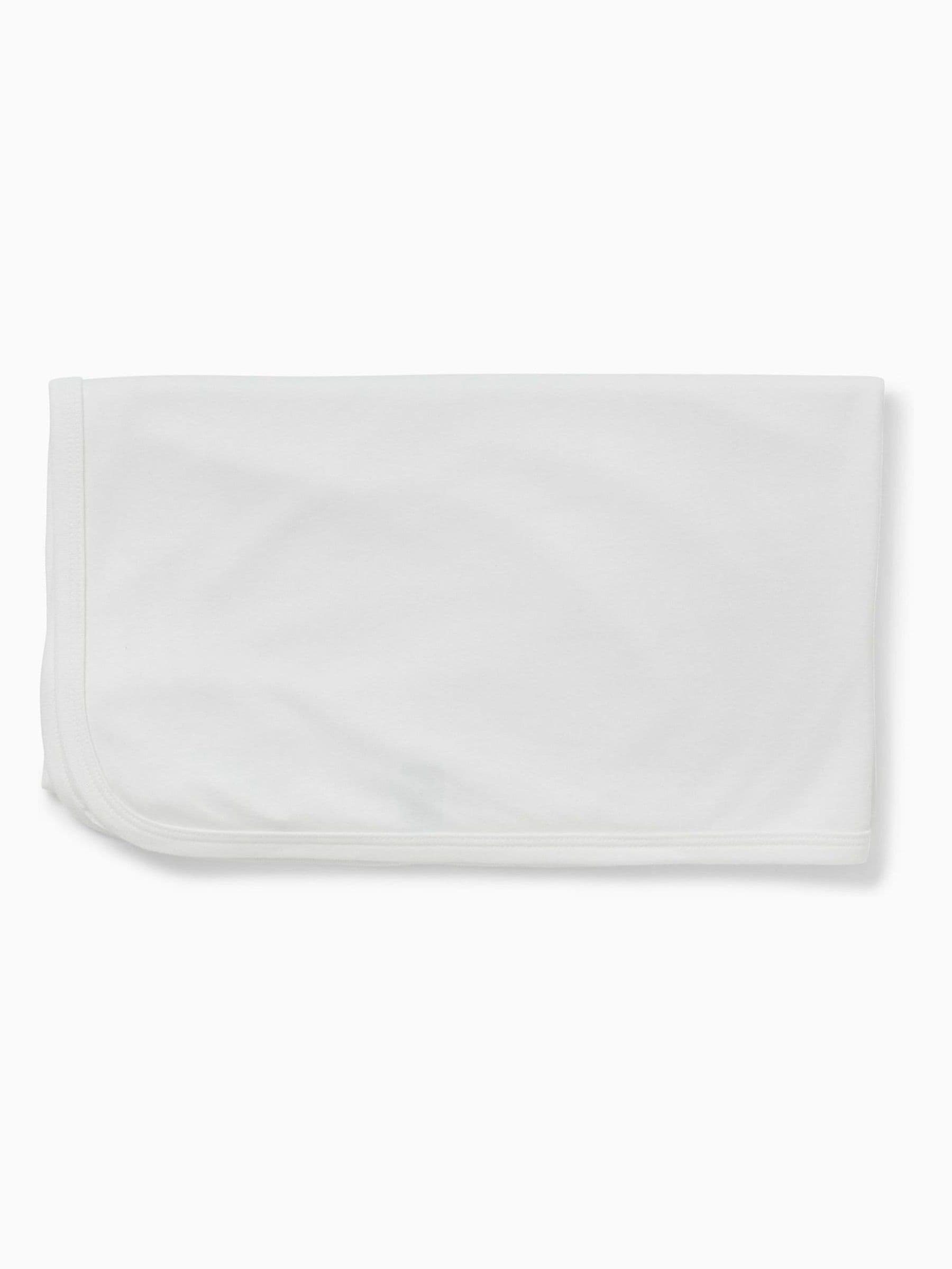 MORI White Supersoft baby blanket 87x74cm - British product