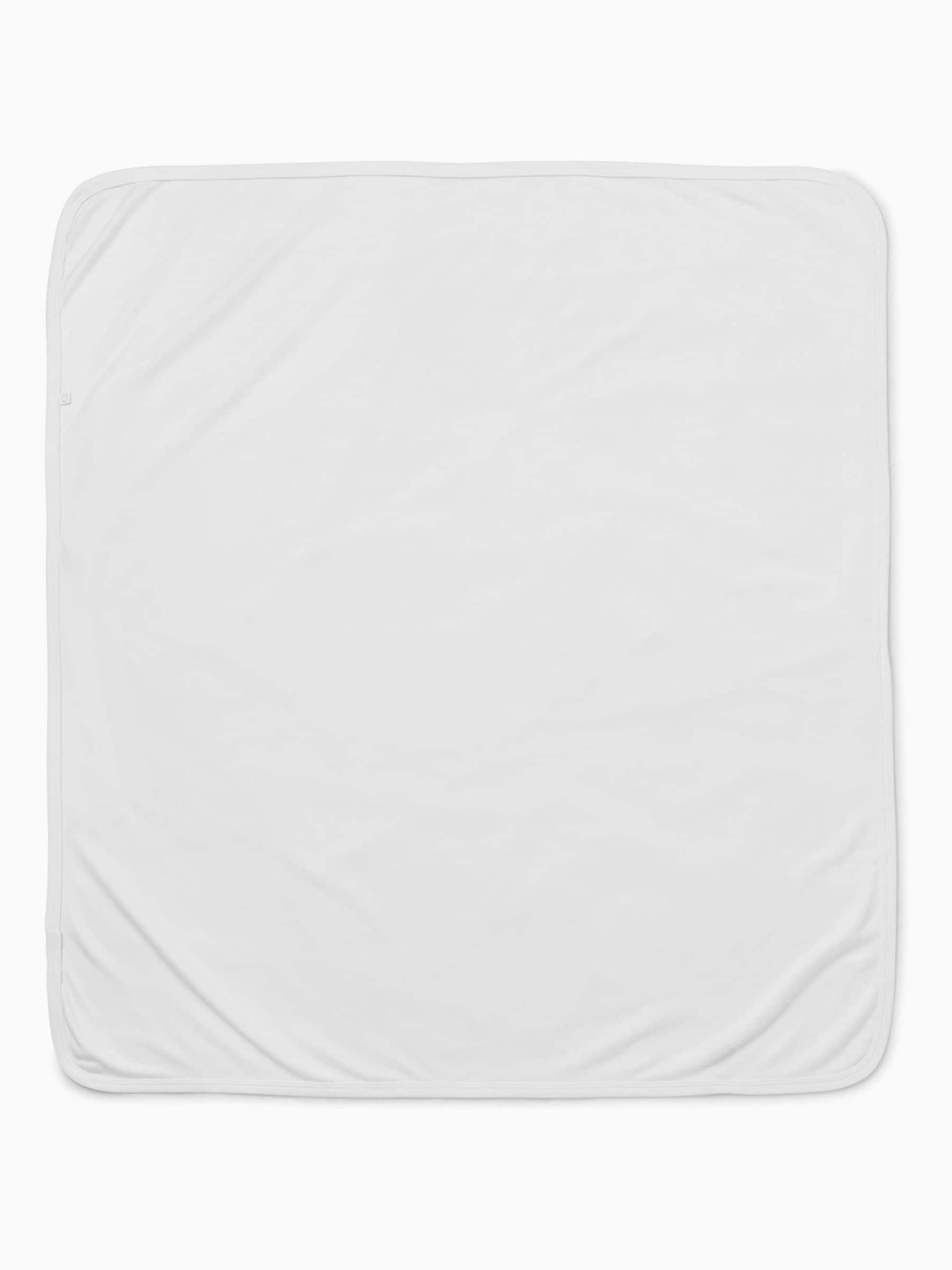 MORI White Supersoft baby blanket 87x74cm - British product