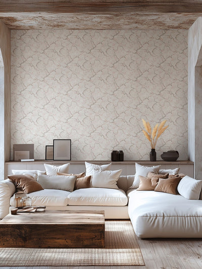 Next Galerie Wallcoverings Beige Horizon Floral Wallpaper Sample A4- Buy online at McGrocer