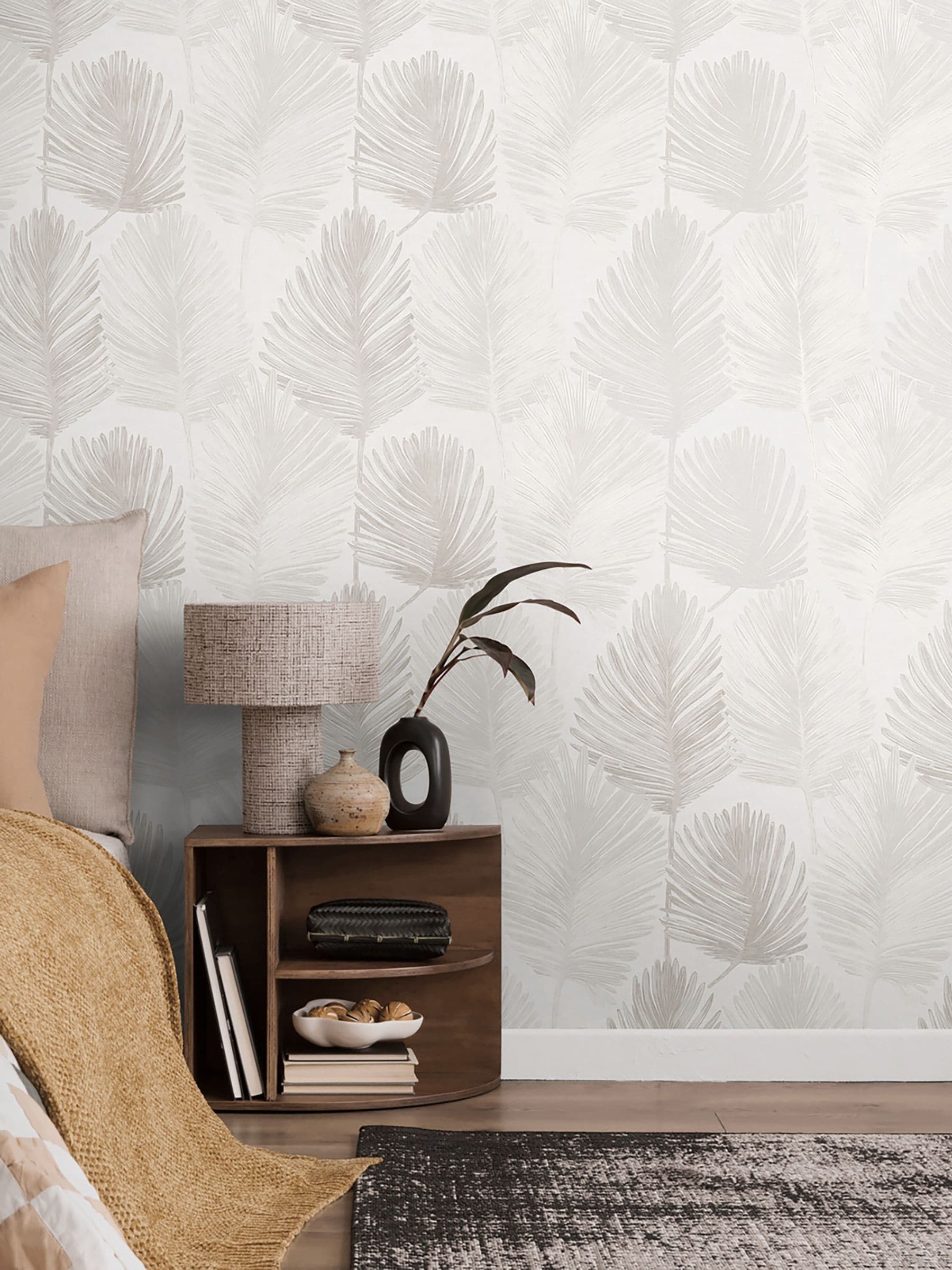 Galerie Grey Horizon Tree Leaf wallpaper sample A4 - British product