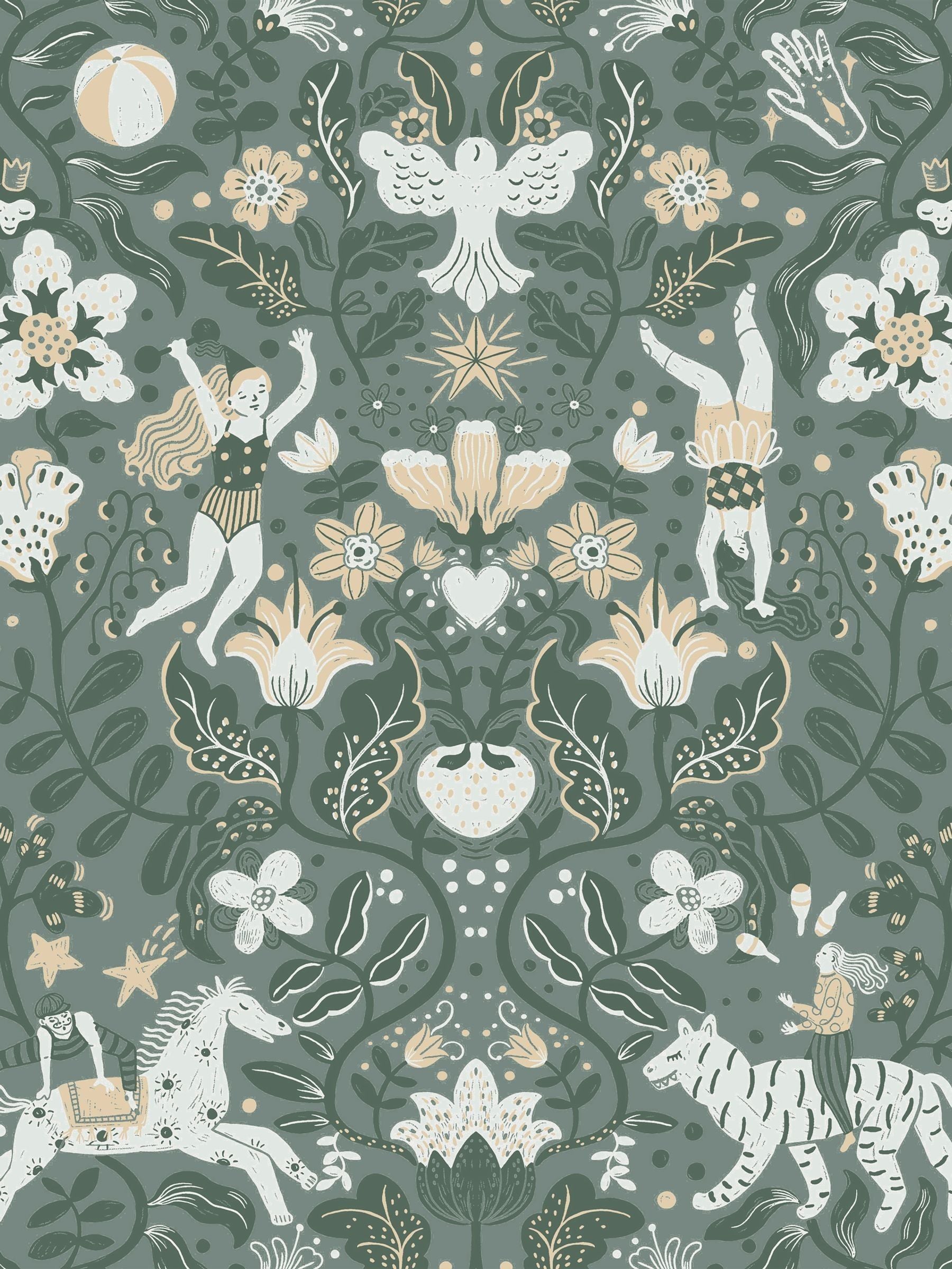 Galerie Green Resan Kids wallpaper sample A4 - British product