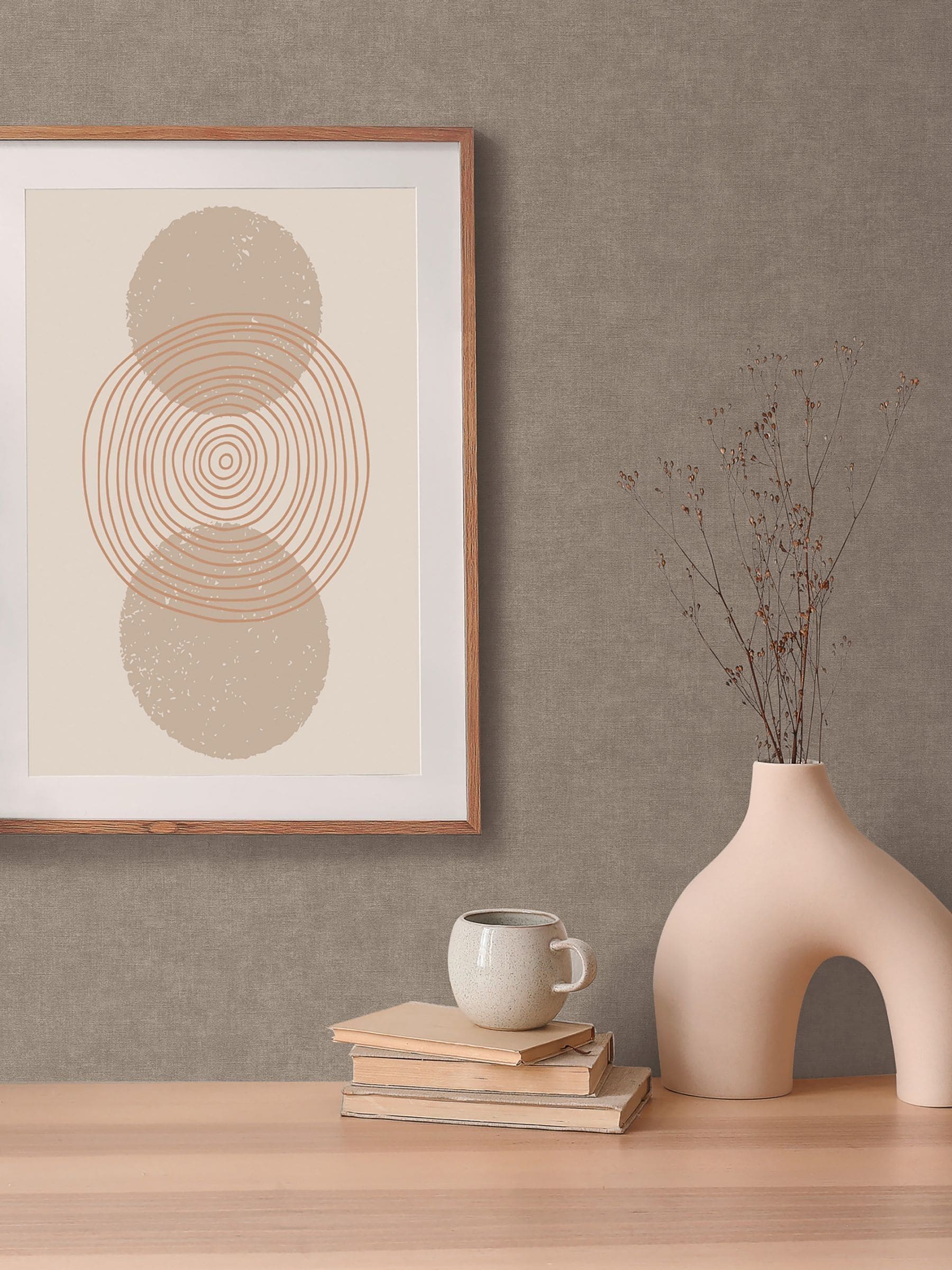 Galerie Wallcoverings Beige Horizon Plain Texture A4 Wallpaper Sample