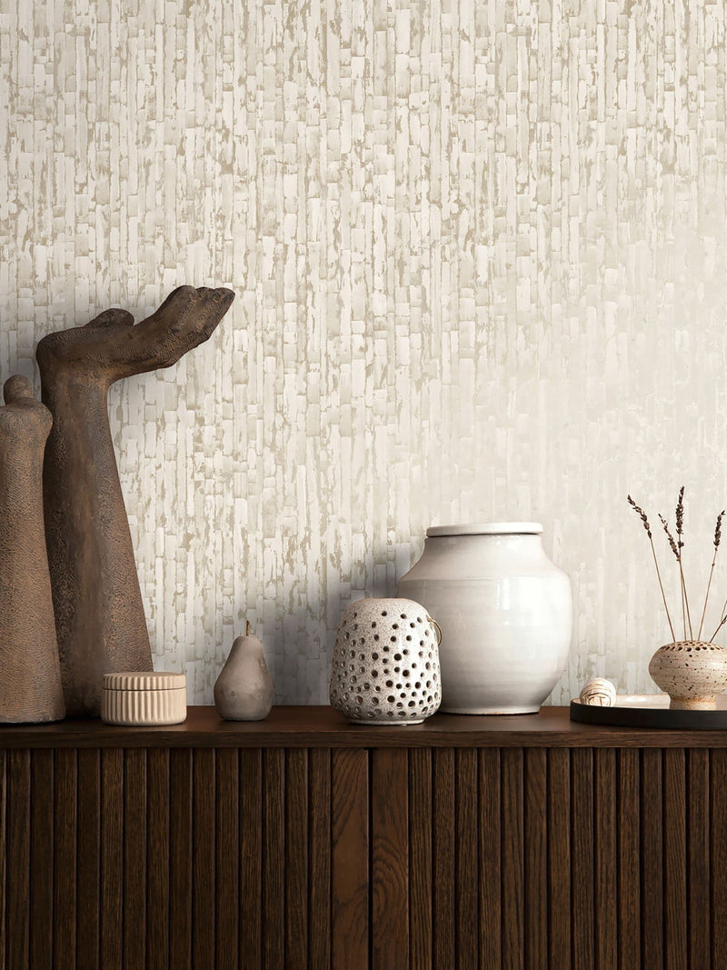 Galerie Wallcoverings wallpaper sample Beige Horizon Wood A4, UK version