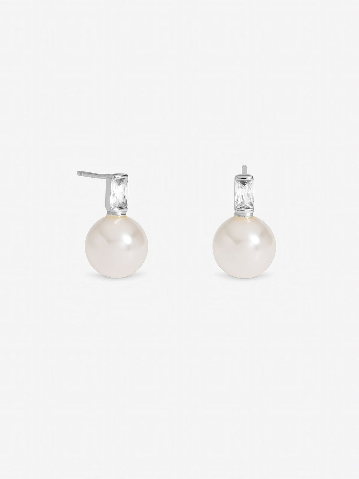 Inicio pearl and cubic zirconia stud earrings, UK version