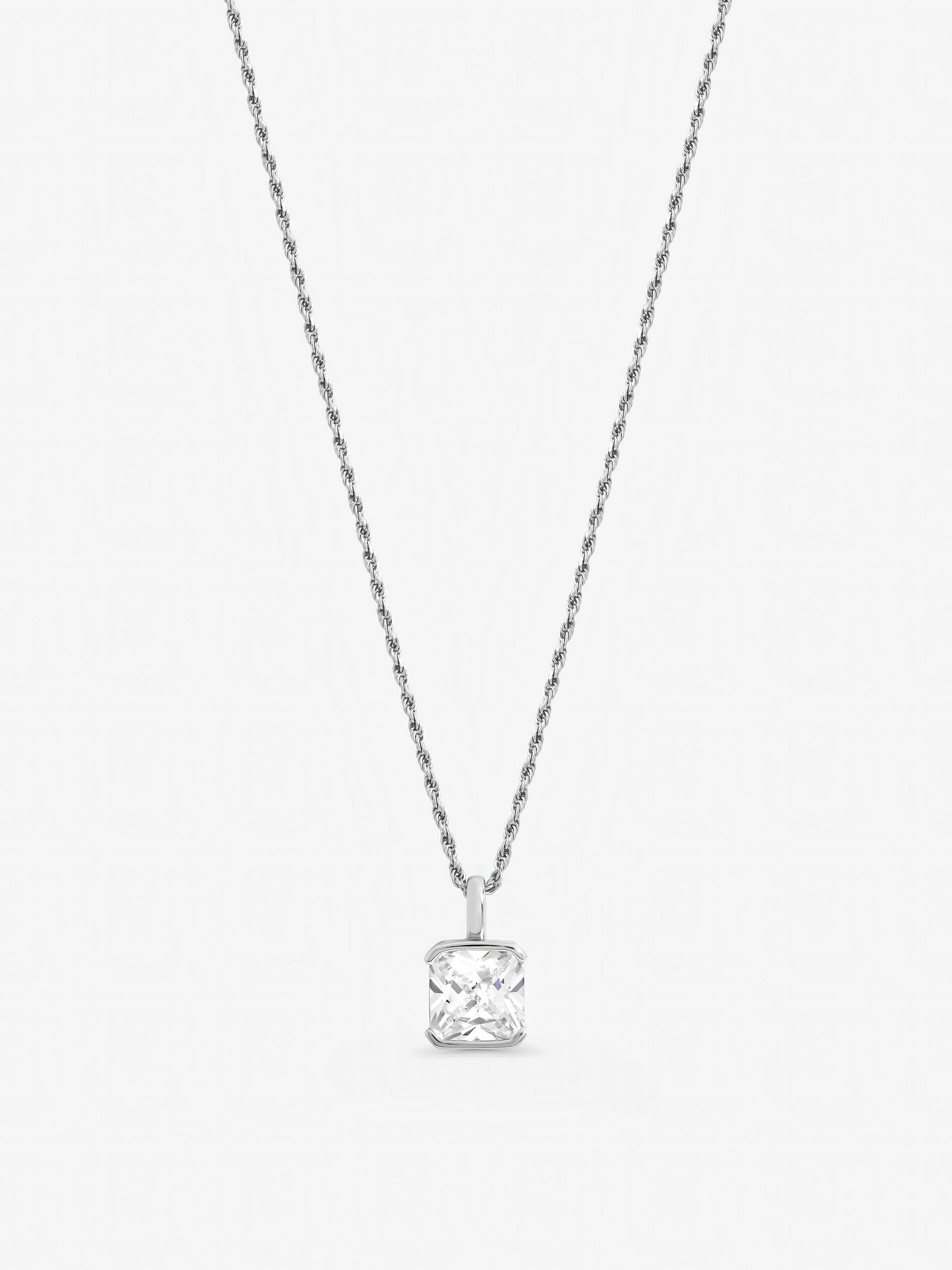 Inicio sterling silver cushion pendant - British product