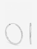 Inicio silver tone molten small sleeper hoops 20mm, imported from the UK