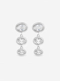 Inicio graduated cubic zirconia drop earrings, imported from the UK