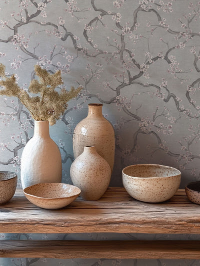 Next Galerie Wallcoverings Grey Horizon Floral Wallpaper 10.05m x 5.5cm- Buy online at McGrocer