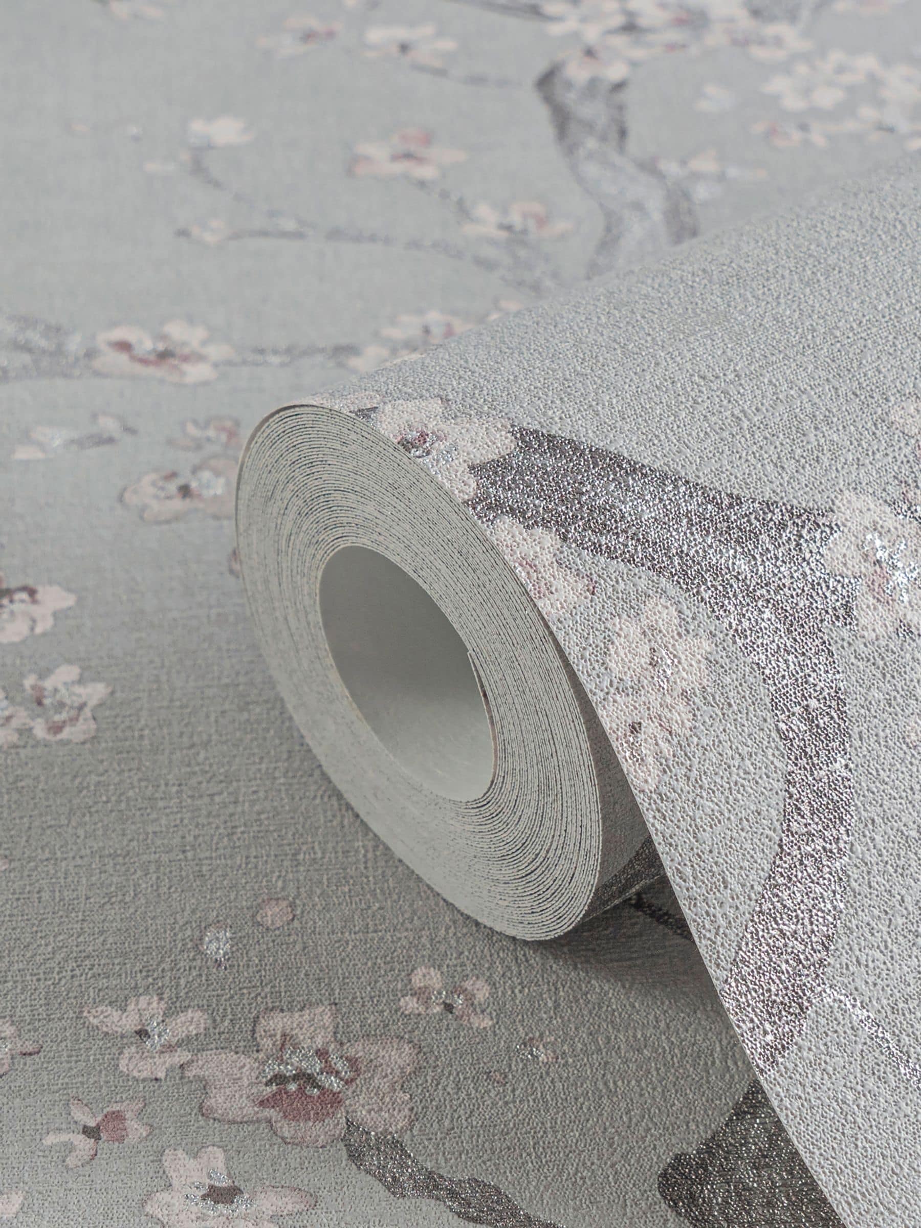 Galerie Floral Grey Horizon wallpaper 10.05m - British product