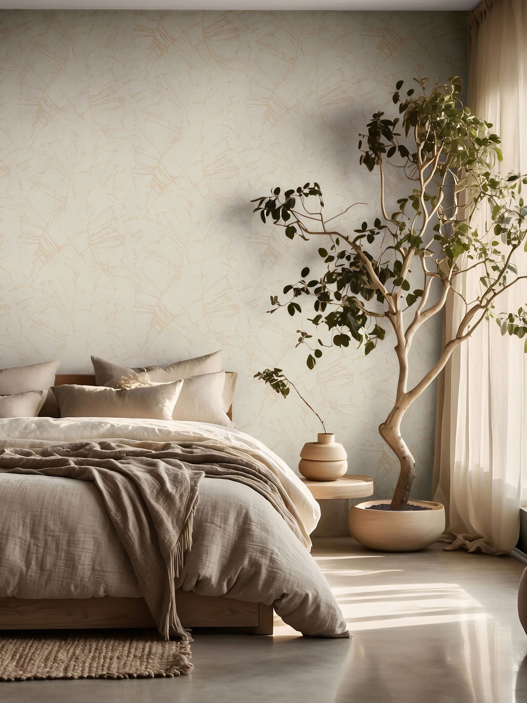 Galerie Wallcoverings Beige Terra Abstract Clay Wallpaper 10.05m