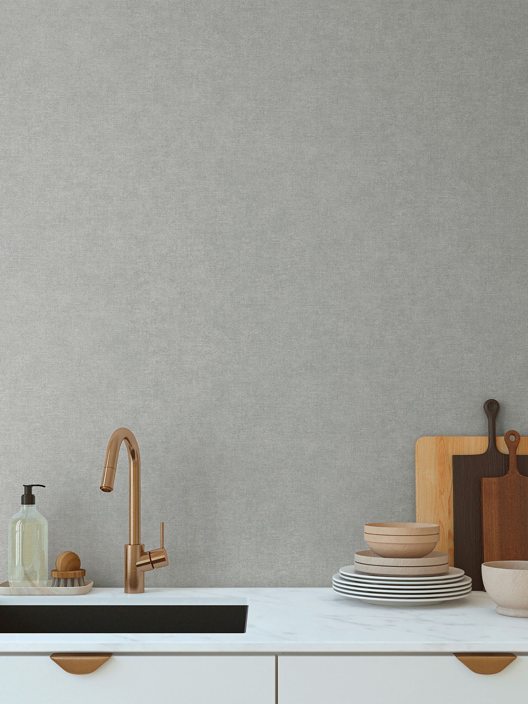 Galerie Wallcoverings Green Horizon Plain Texture 10.05M Wallpaper