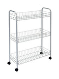 Metaltex Slim Deluxe 3-tier rolling cart - British product
