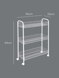 Metaltex Slim Deluxe 3-tier rolling cart - British product