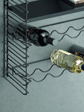 metaltex Tomado shelving unit with bottle rack black (British brand)