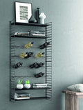 metaltex Tomado shelving unit with bottle rack black (British brand)